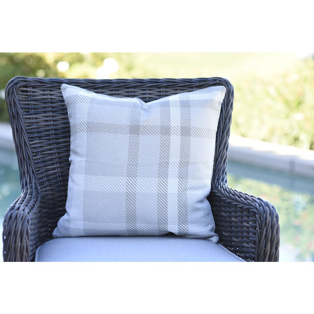 18"x18"  Pacifica Accent  Throw Pillow by in Tartan Hemp. Picture 2