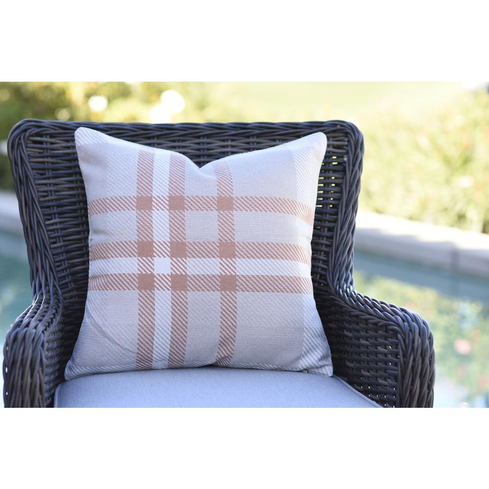 18"x18"  Pacifica Accent  Throw Pillow by in Tartan Tuscan. Picture 2