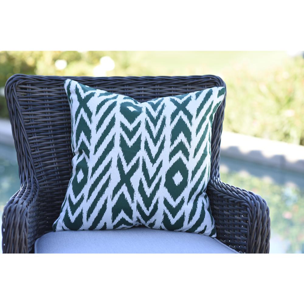 18"x18"  Pacifica Accent  Throw Pillow by in Fire Island Jade. Picture 2