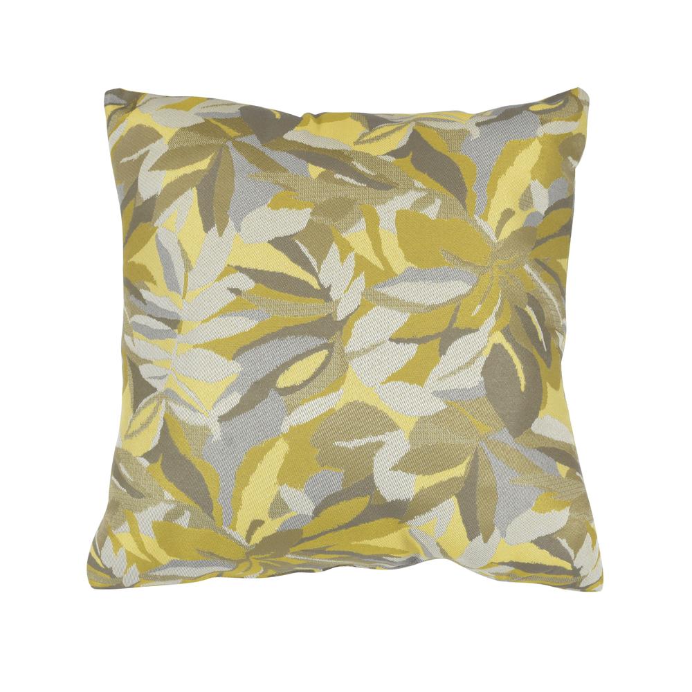 24"x 24" Pacifica Lounge  Throw Pillow by in Dewey Yellow. Picture 1