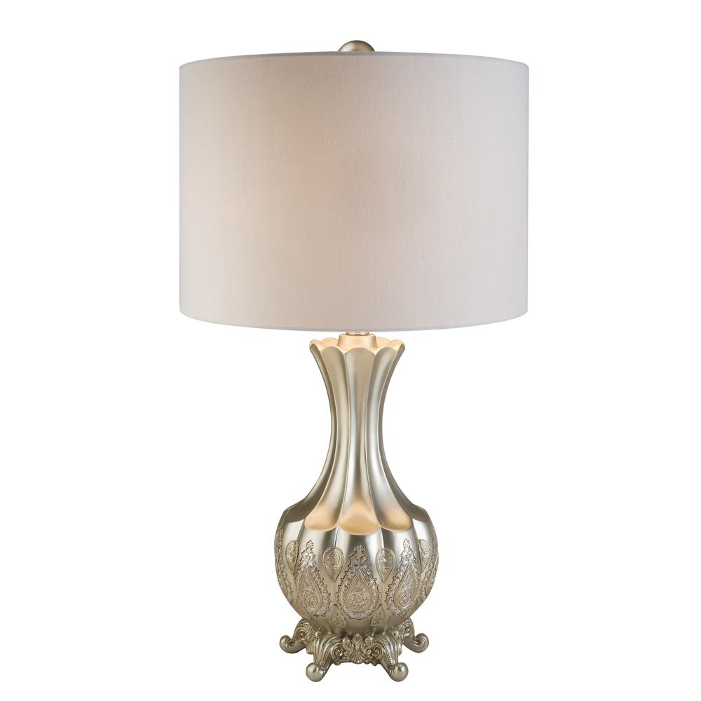 Silver Paisley Table Lamp. Picture 1