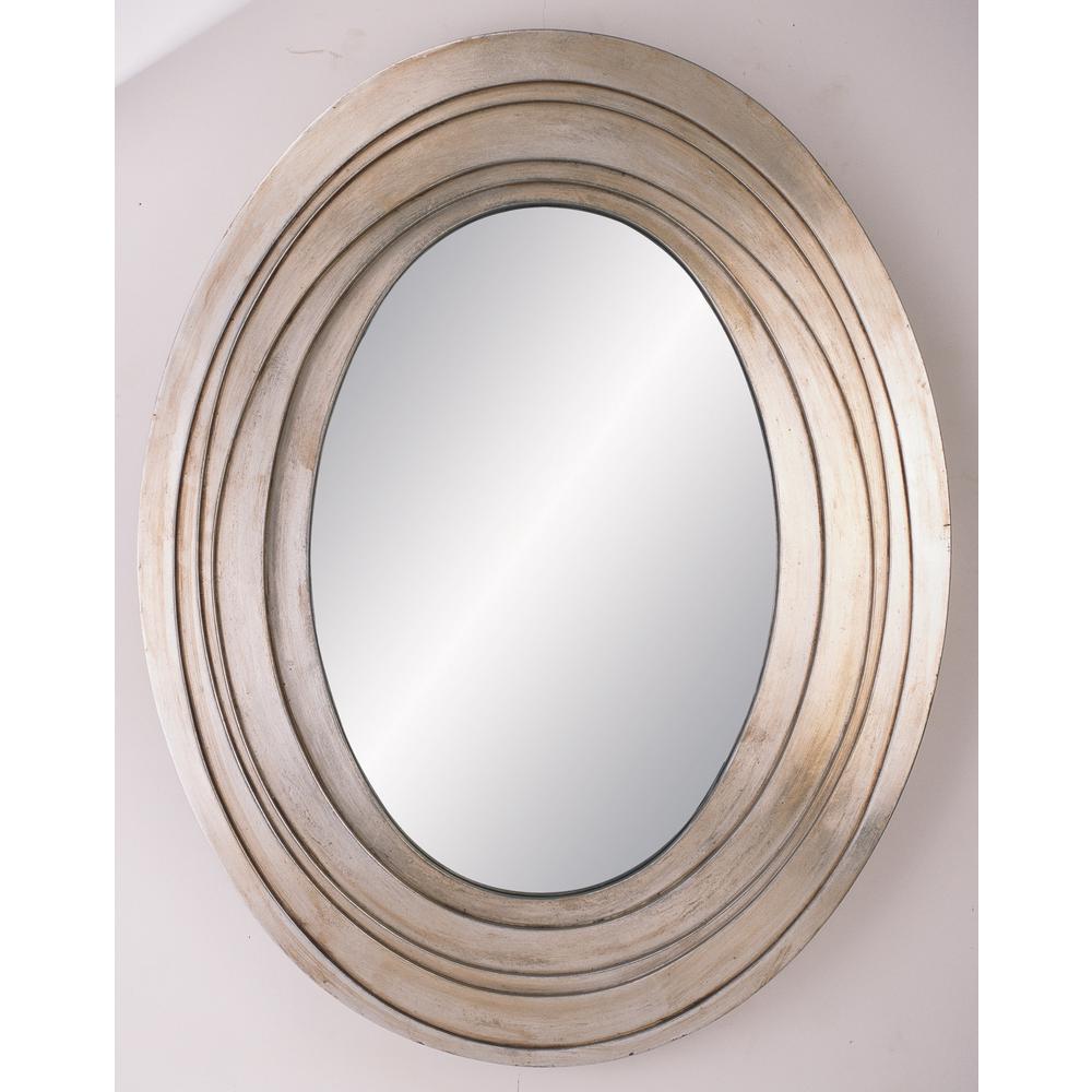 Silver Ripple Mirror. Picture 1
