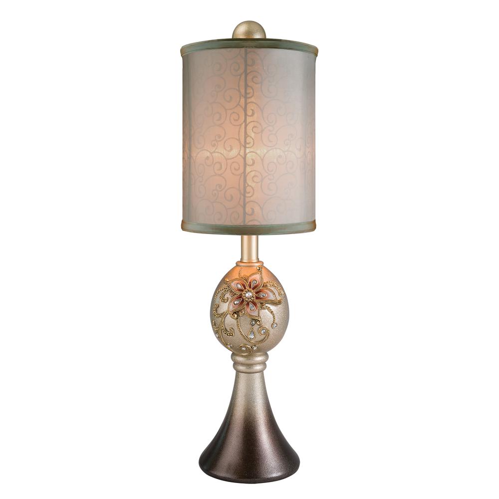 Sapphire Rose Buffet Lamp. Picture 1