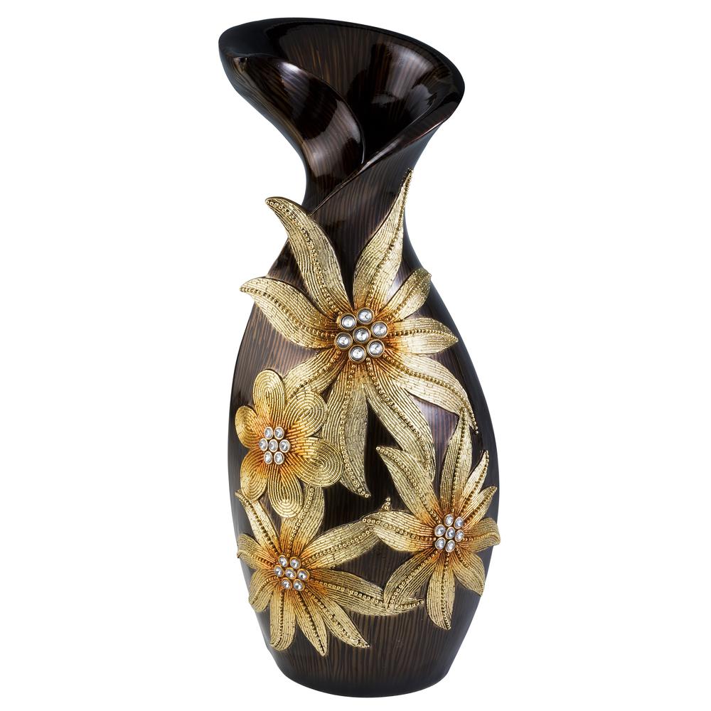 Golden Demeter Decorative Vase. Picture 1