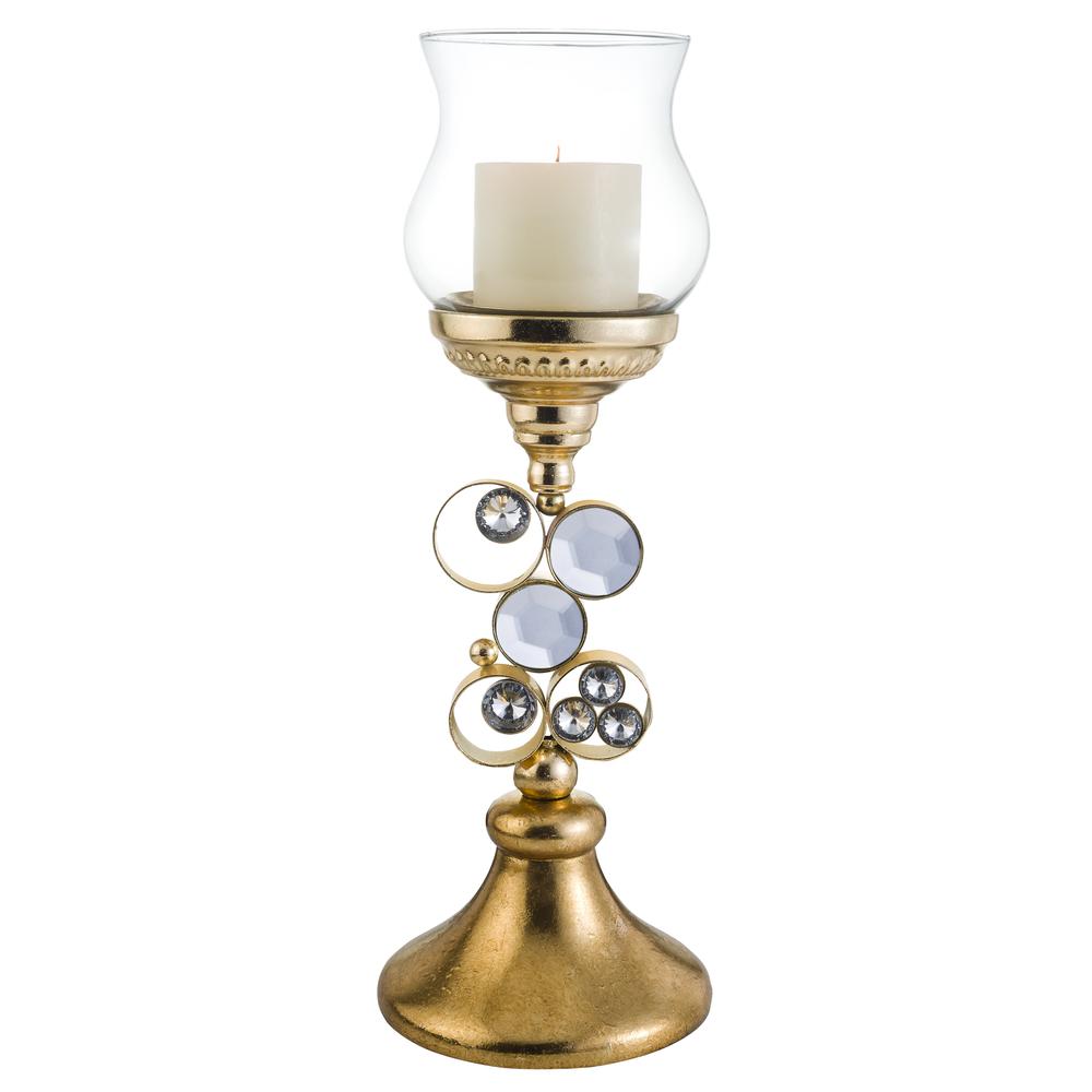 Glimmer Of Gold Candleholder Without Candle. Picture 1