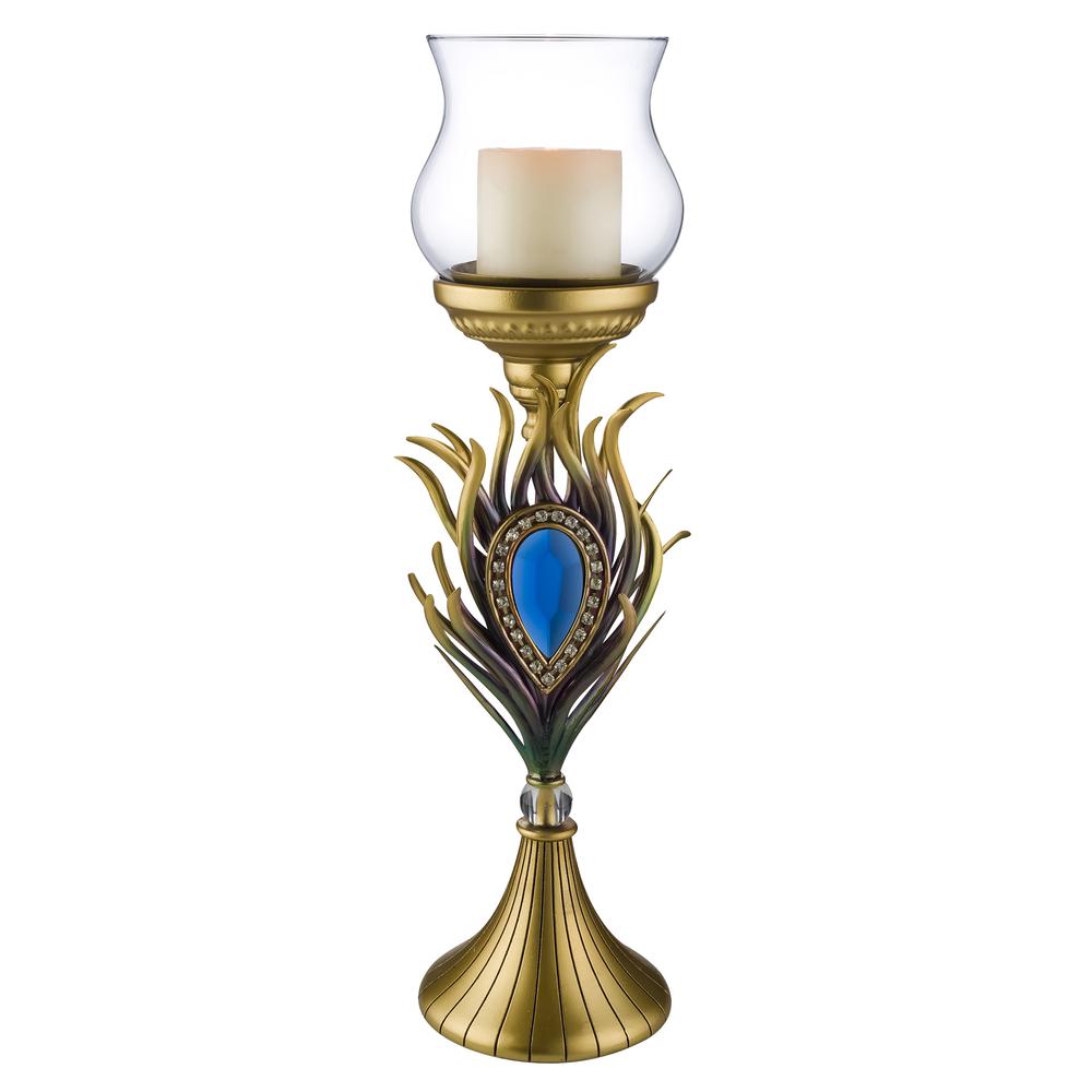 Peacock Plume Candleholder (Candle Not Included). Picture 1