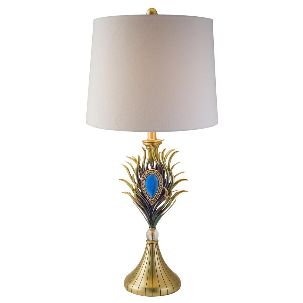 Peacock Plume Table Lamp. Picture 1
