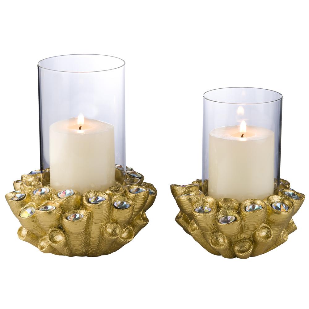 Auric Twists Candleholder Set (Candle Not Included). Picture 1