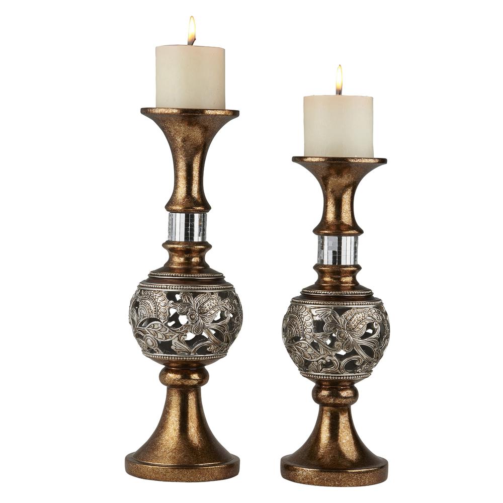 14" & 16”H Langi Candleholder Set (Candles Included). Picture 1