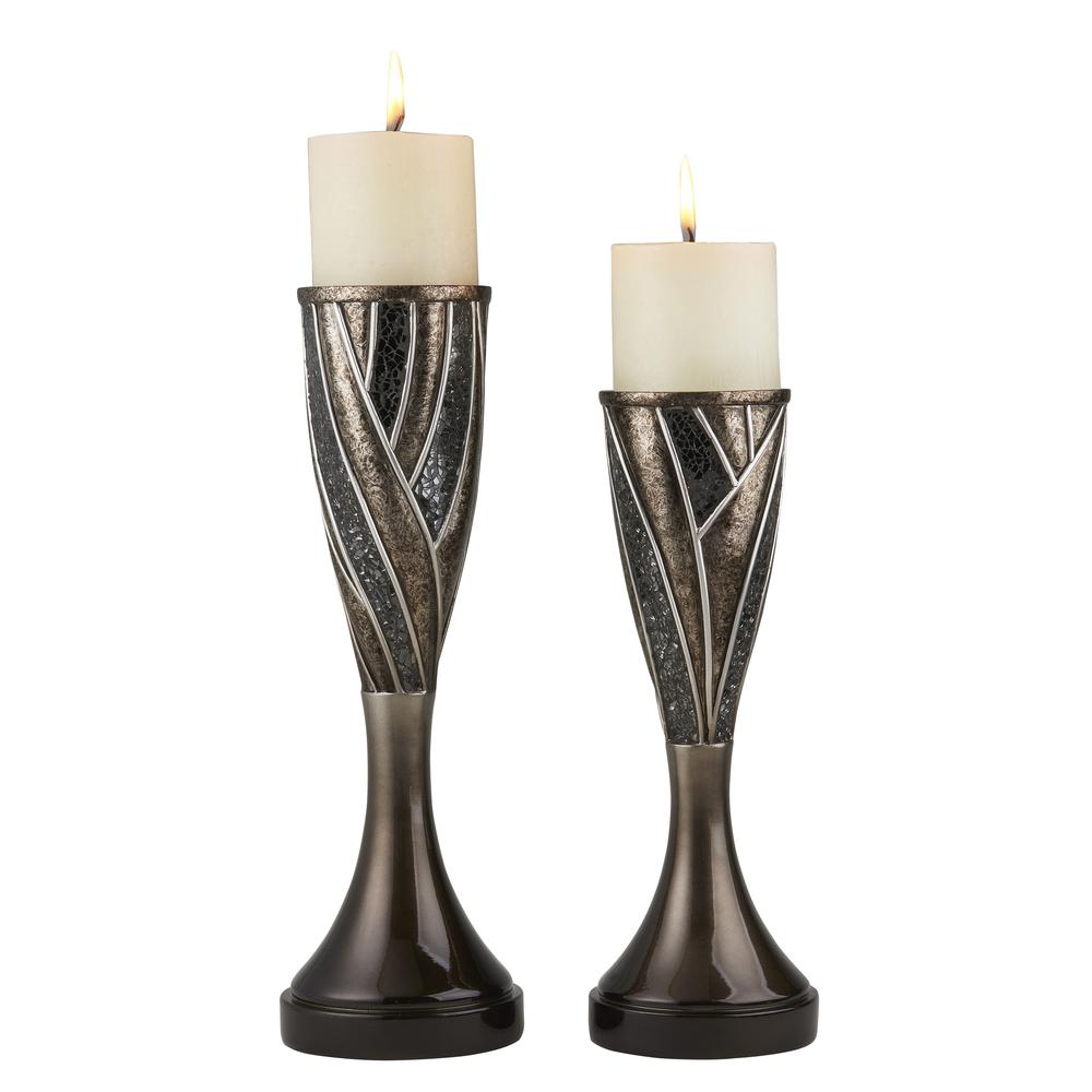 12" & 14"H Lelei Candleholder Set (Candles Included). Picture 1