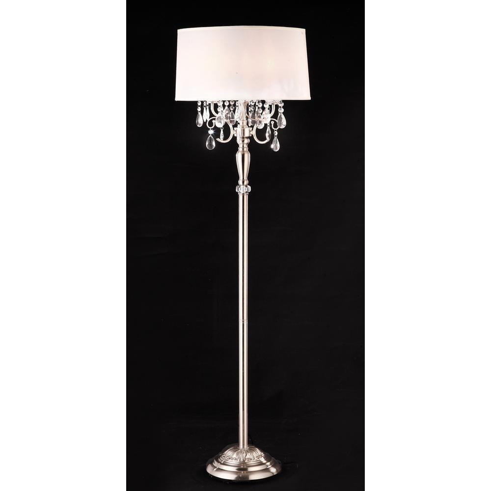 Crystal Silver Floor Lamp. Picture 1