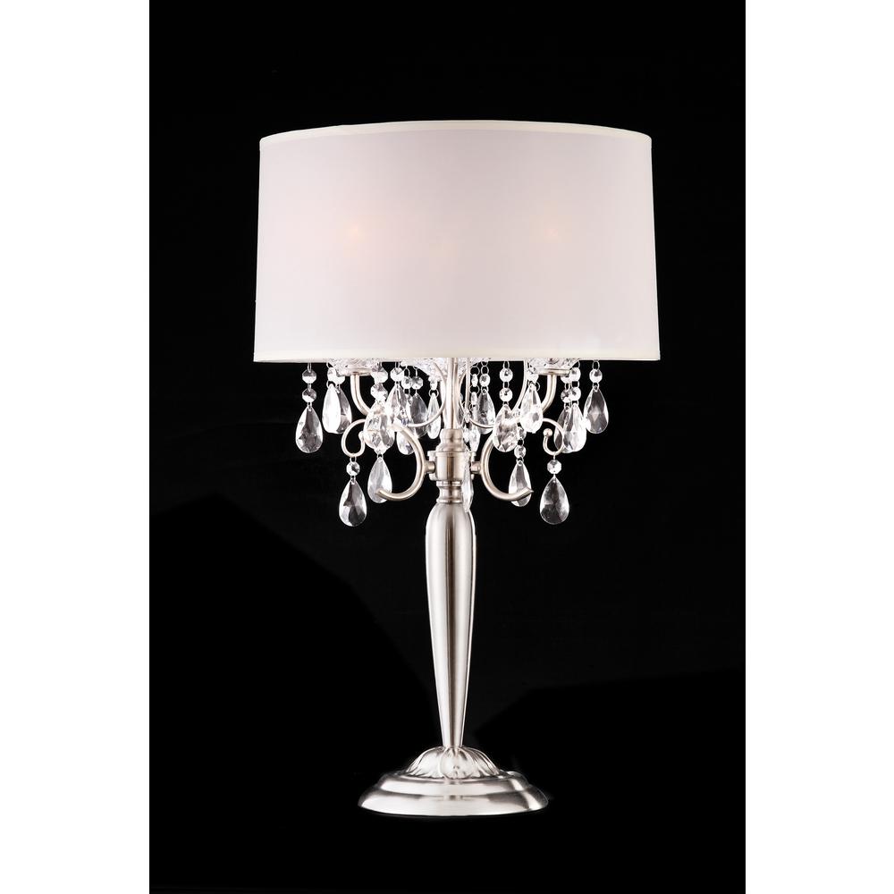 Crystal Silver Table Lamp. Picture 1