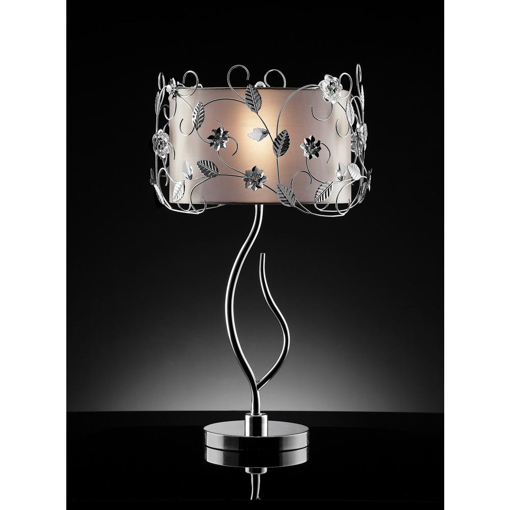 Silver Crystal Table Lamp. Picture 1