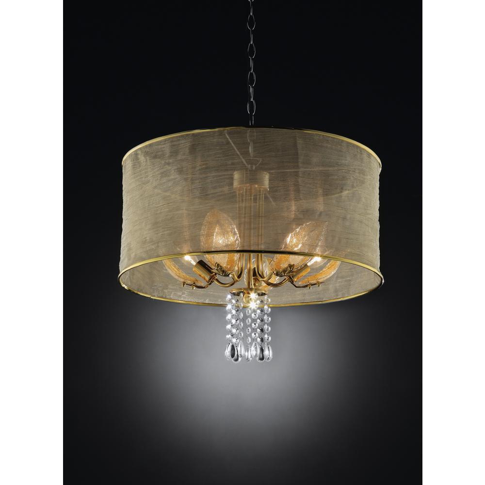 Leaf Crystal Ceiling Lamp. Picture 1