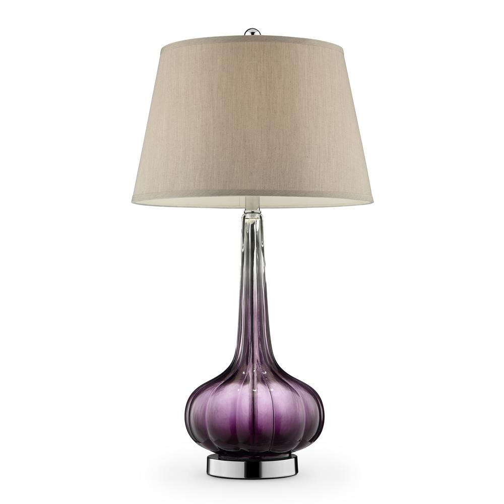 30"H Mulberry Glass Table Lamp. Picture 1