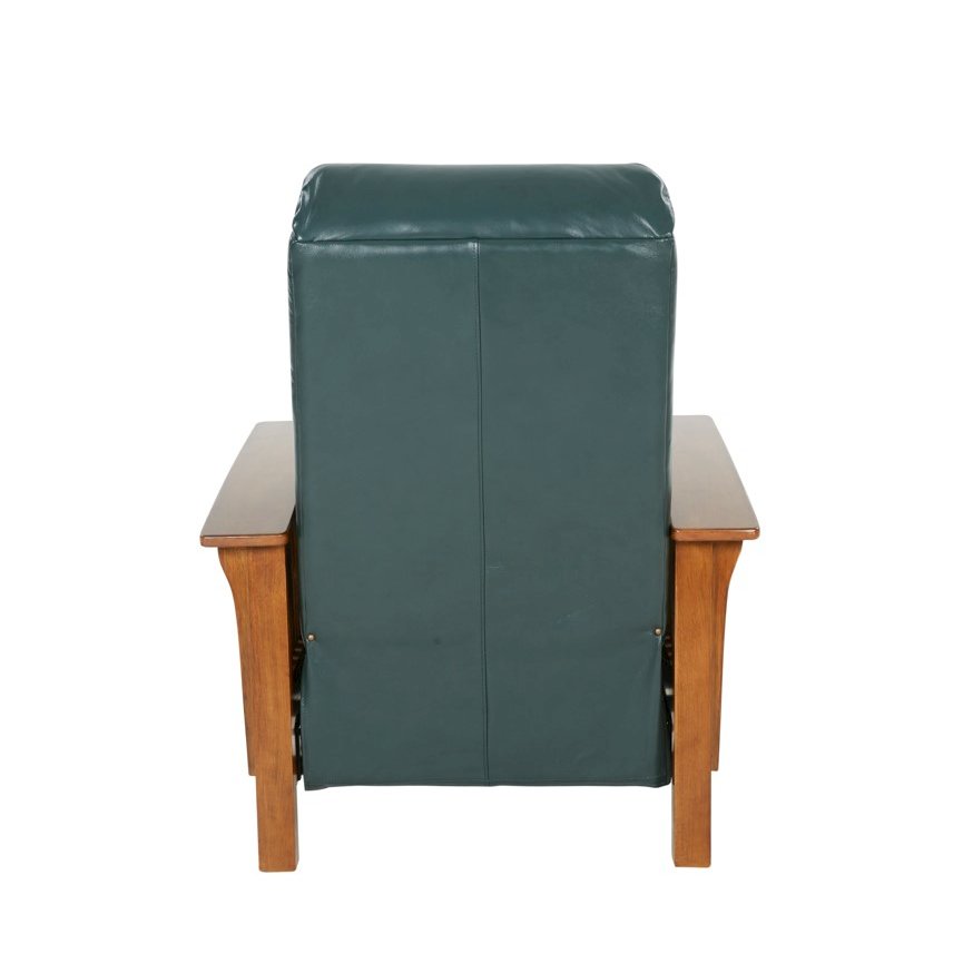 Mission Recliner, Highland Emerald / All Leather. Picture 5