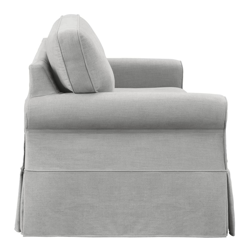 Slip Cover Sofa in Fog Fabric. Picture 3
