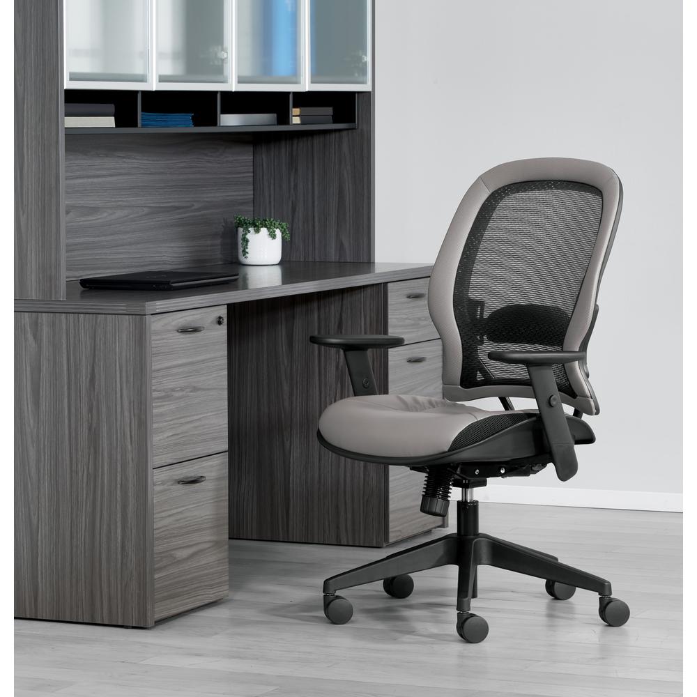Dark Air Grid® Back Managers Chair, Black/Stratus. Picture 8
