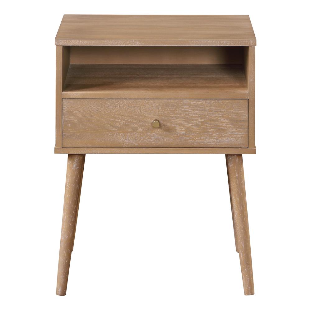 Rena 1-Drawer Side Table with Shelf. Picture 2