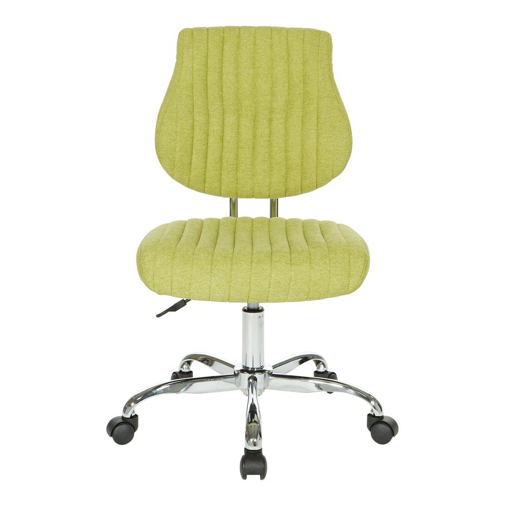 Sunnydale Office Chair in Basil Fabric with Chrome Base, SNN26-E21. Picture 2