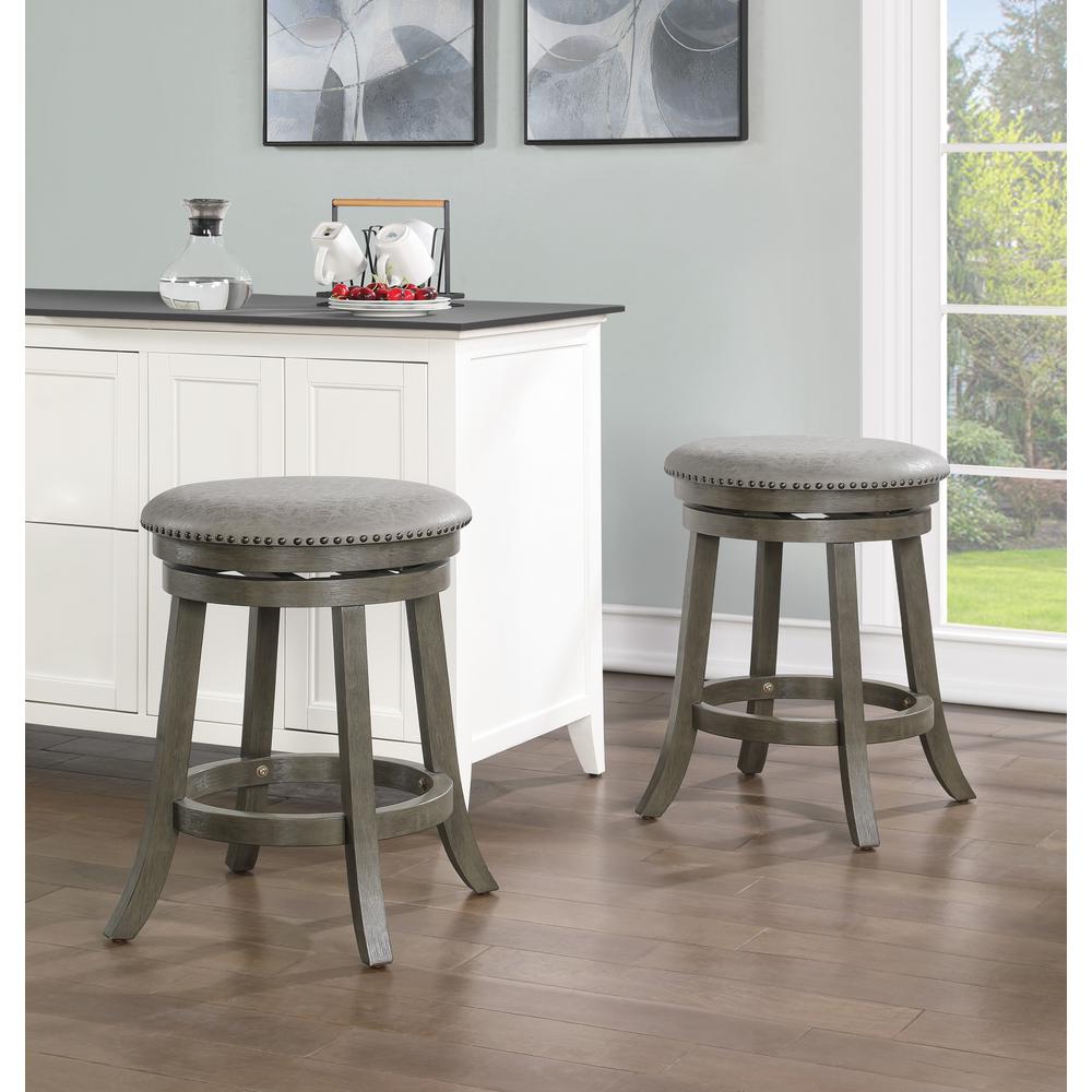 Round Backless Swivel Stool 2 Pack. Picture 6
