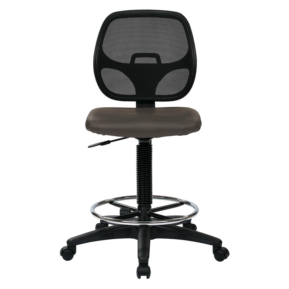 Deluxe Custom Dillon Fabric Drafting Chair with 18" Diameter Foot ring . Fabric Seat and Custom Dillon Fabric with Adjustable Foot ring. Pneumatic Height Adjustment 24.25" to 33.75". Heavy Duty Nylon. Picture 2