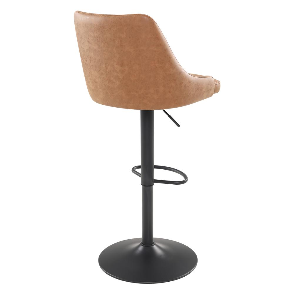 Sylmar Height Adjustable Stool in Sand Faux Leather. Picture 5