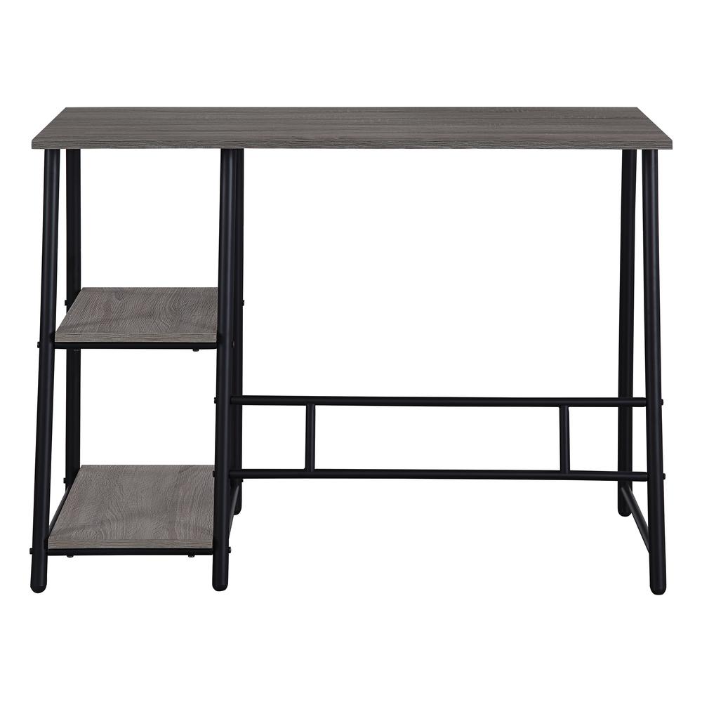 Frame Works 40” Desk with Two Storage Shelves in Truffle Finish, FWK42-TO. Picture 5