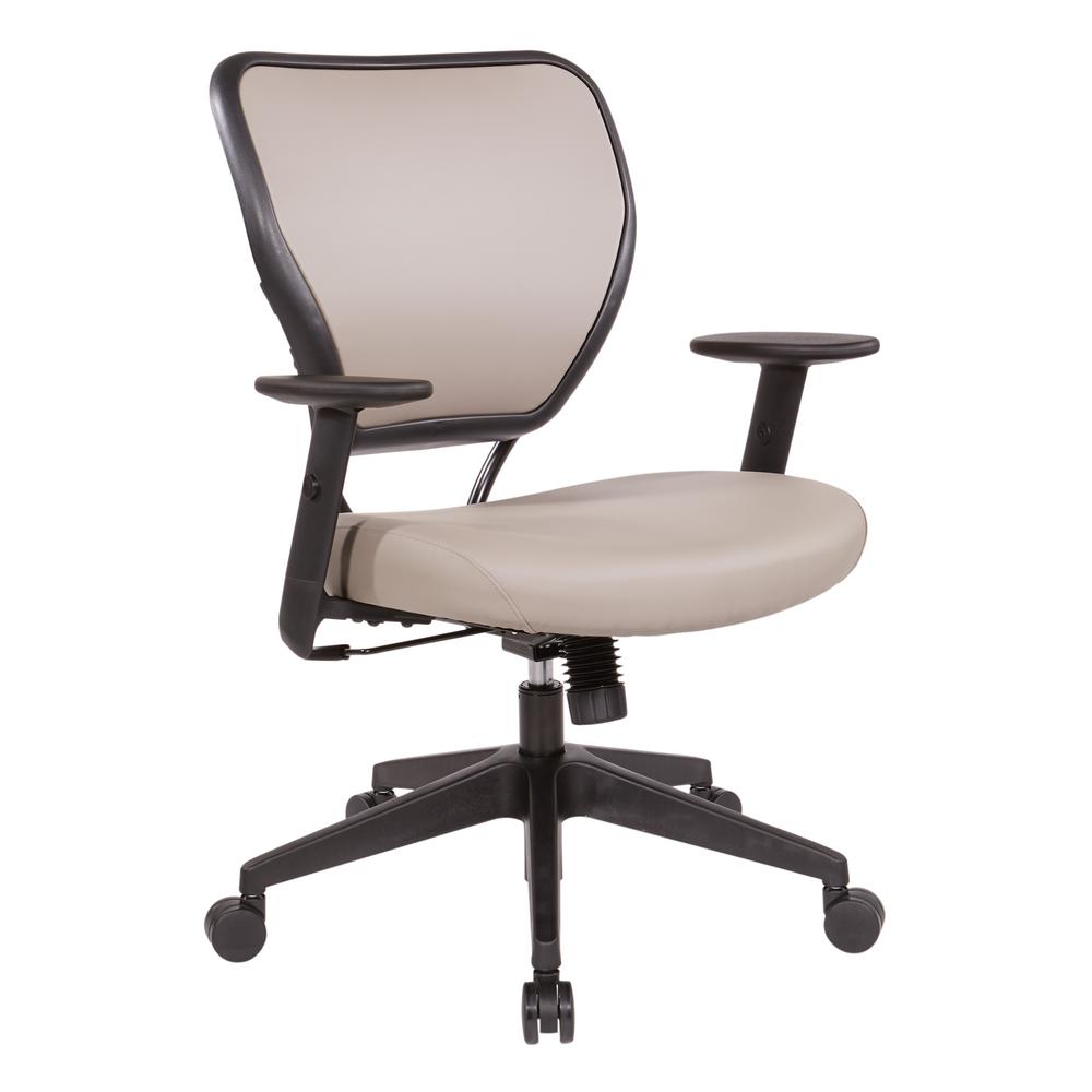 Antimicrobial Dillon Stratus Seat and Back Task Chair with Adjustable Angled Arms and Nylon Base, 5500D-R103. Picture 1