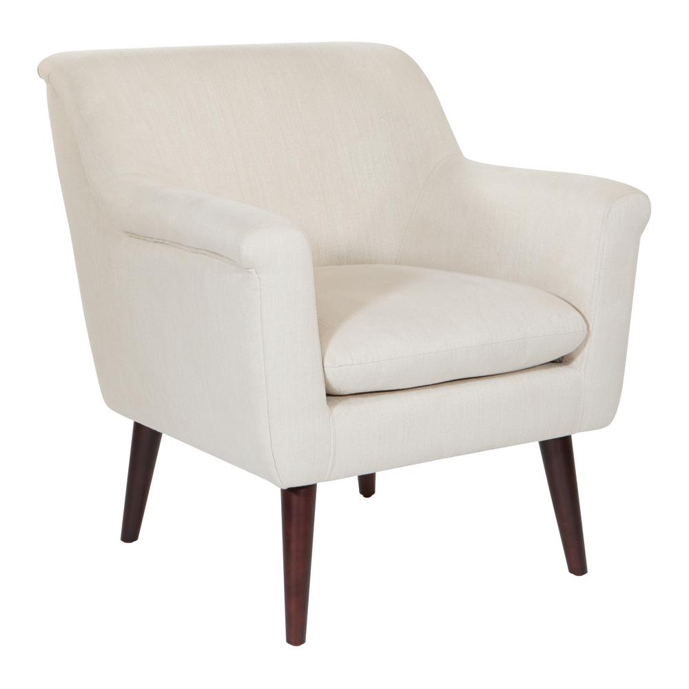 Dane Accent Chair in Wheat fabric with a Dark Coffee Finish Legs , BP-DANAC-F47. Picture 1