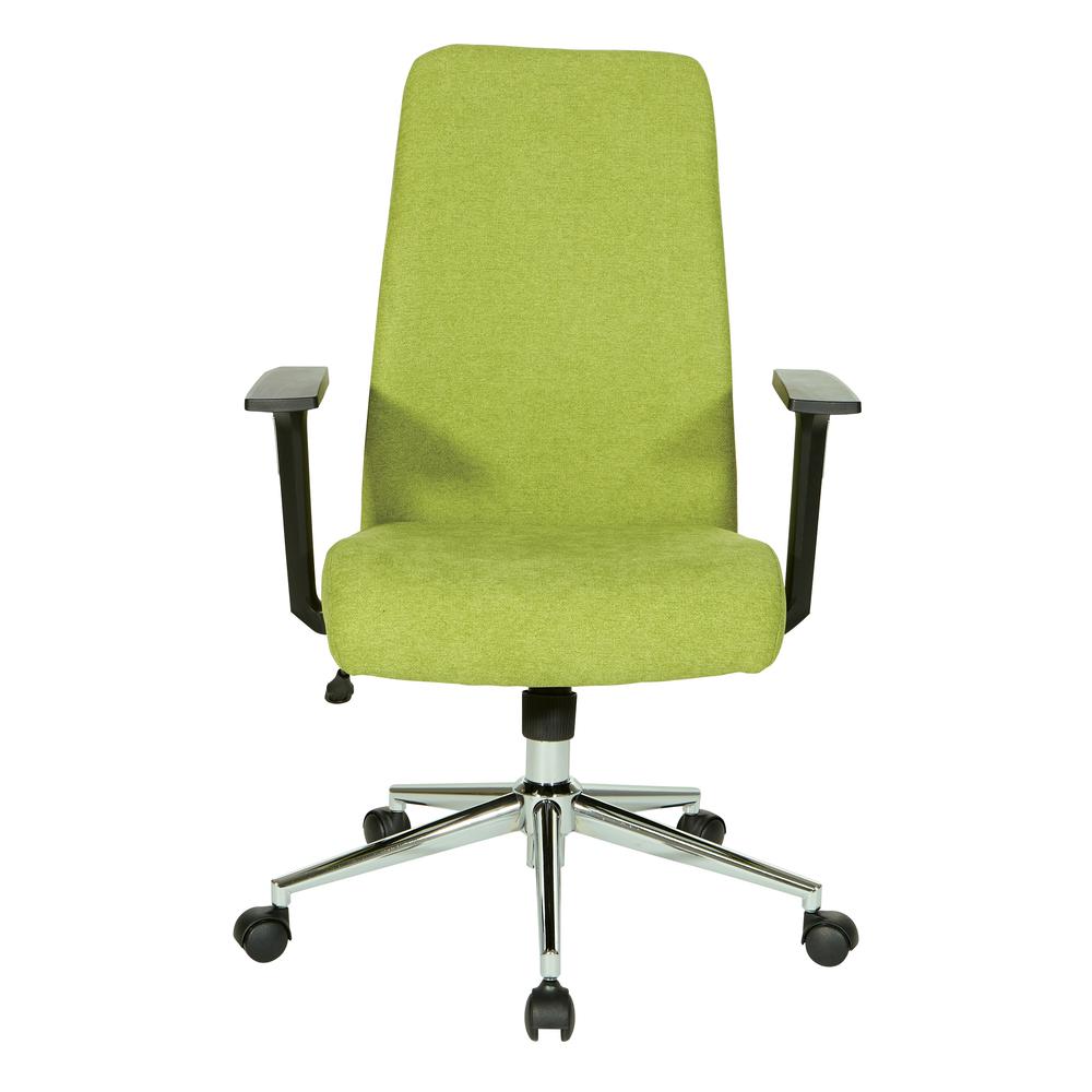 Evanston Office Chair in Basil Fabric with Chrome Base, EVA26-E21. Picture 2