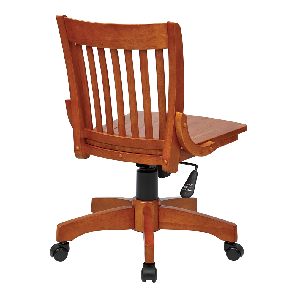 Deluxe Armless Wood Bankers Chair. Picture 3