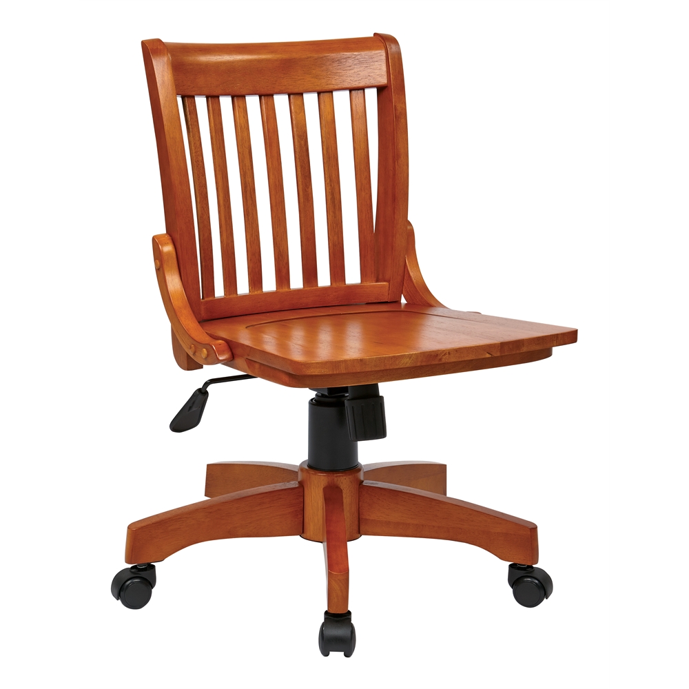 Deluxe Armless Wood Bankers Chair. The main picture.