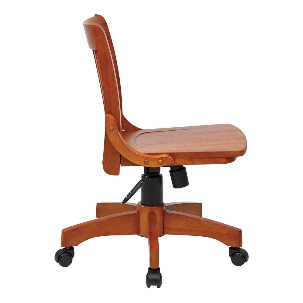 Deluxe Armless Wood Bankers Chair. Picture 2