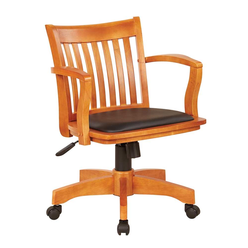 Deluxe Wood Banker's Chair. Picture 1