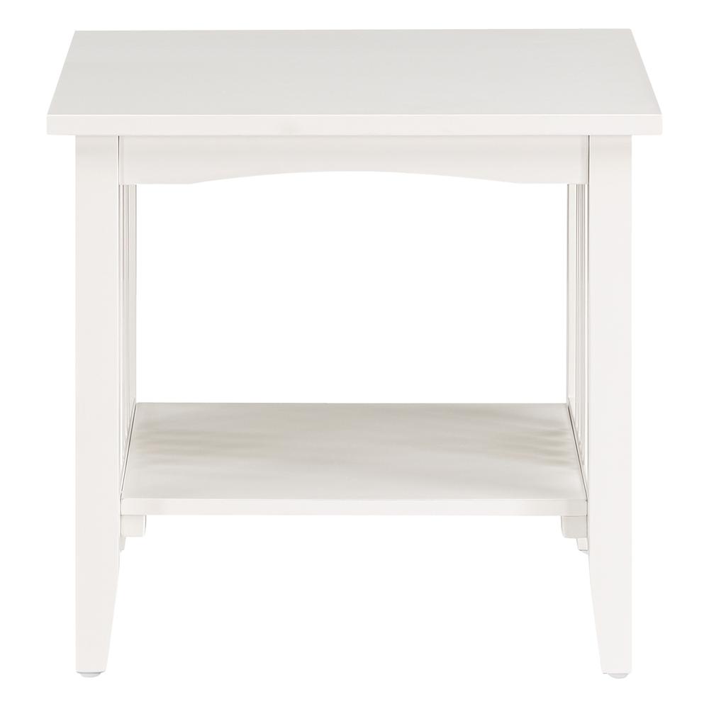 Sierra Mission End Table, White Finish. Picture 4