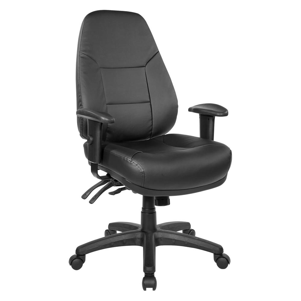 Deluxe Multi Function Ergonomic High Back Chair in Dillon Black, EC4350-R107. The main picture.
