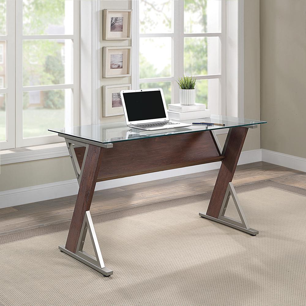 Zenos 48" Desk in Traditional Cherry. Picture 6