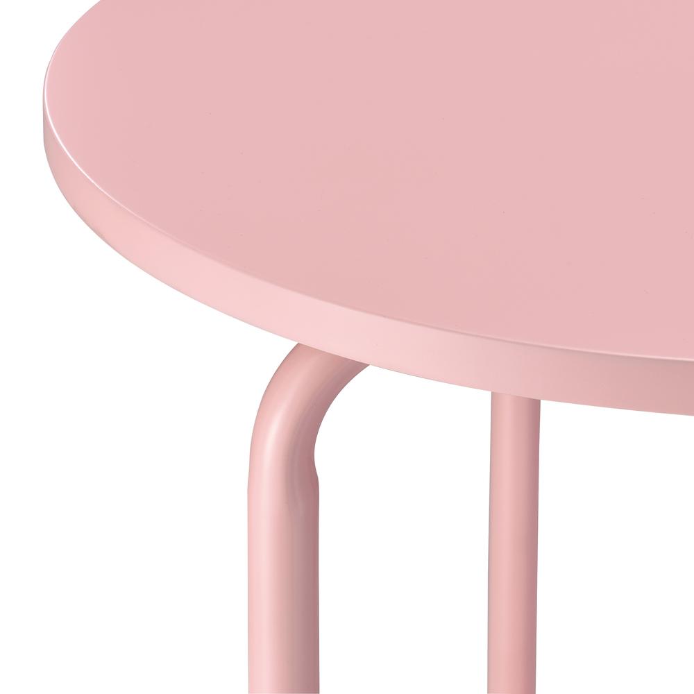 Elgin Metal Accent Table in Pink. Picture 7