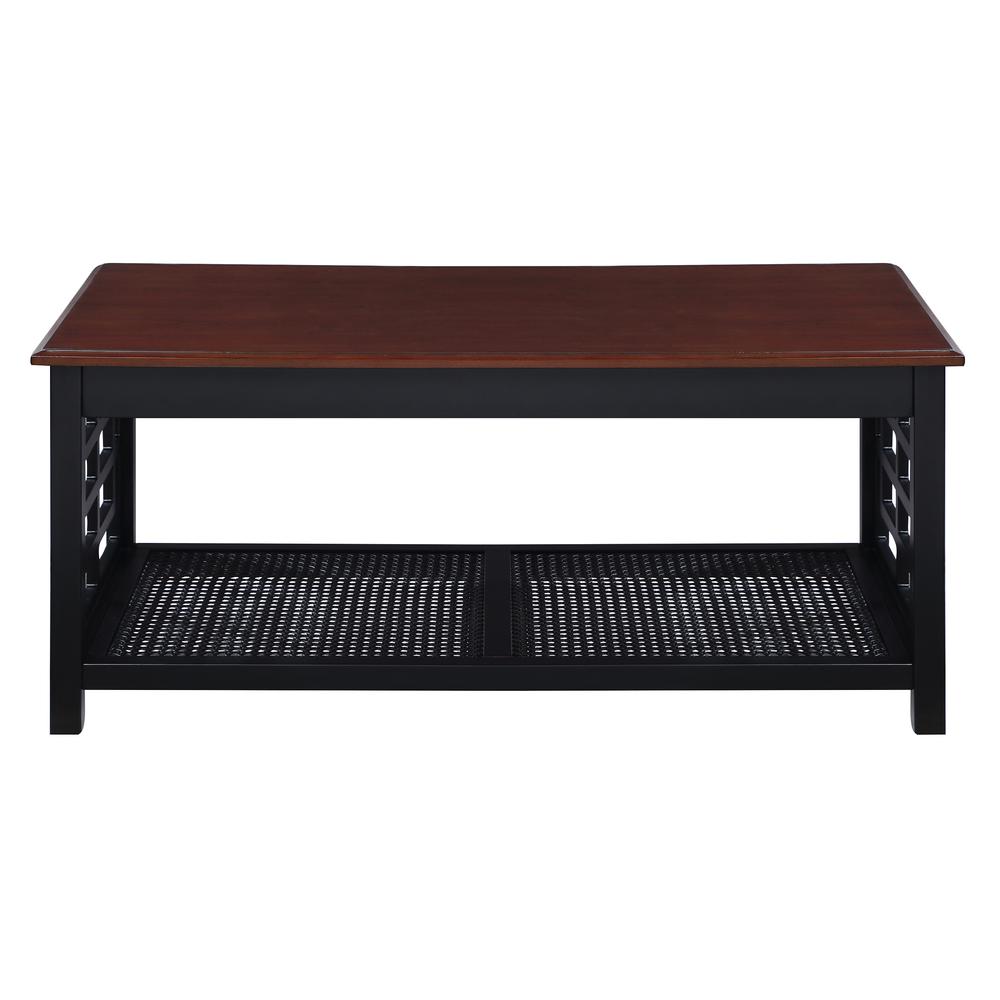Oxford Coffee Table, Black Frame / Cherry Top. Picture 4