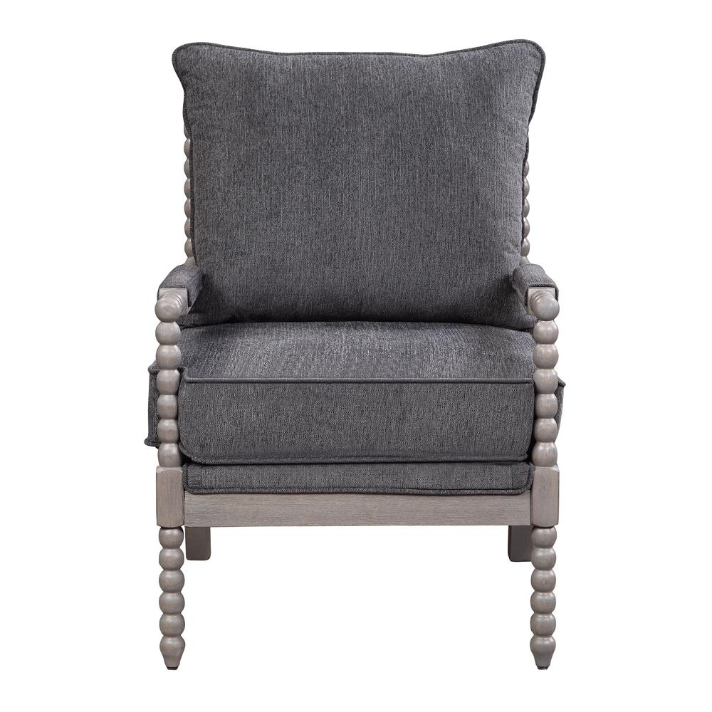 Abbott Chair in Charcoal Fabric with Brushed Grey Base K/D, ABB-BY7. Picture 3