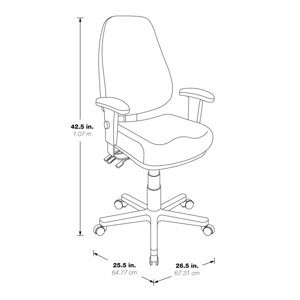 Professional Dual Function Ergonomic High Back Chair in Dillon Stratus, EC4300-R103. Picture 2