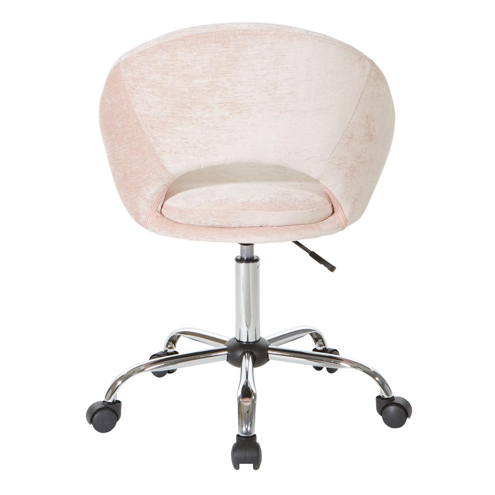 Milo Height Adjustable Home Office Chair in Durable Micro-Fiber Blush Velvet, ML26SA-V3. Picture 4