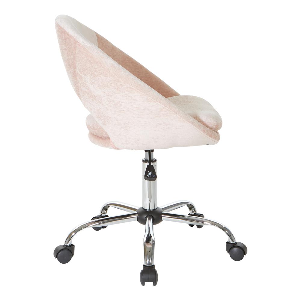 Milo Height Adjustable Home Office Chair in Durable Micro-Fiber Blush Velvet, ML26SA-V3. Picture 3