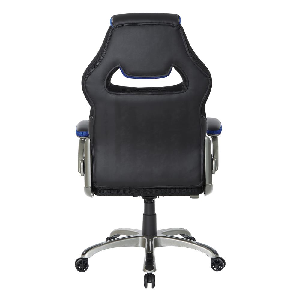Oversite Gaming Chair in Faux Leather with White Accents, OVR25-WH. Picture 5