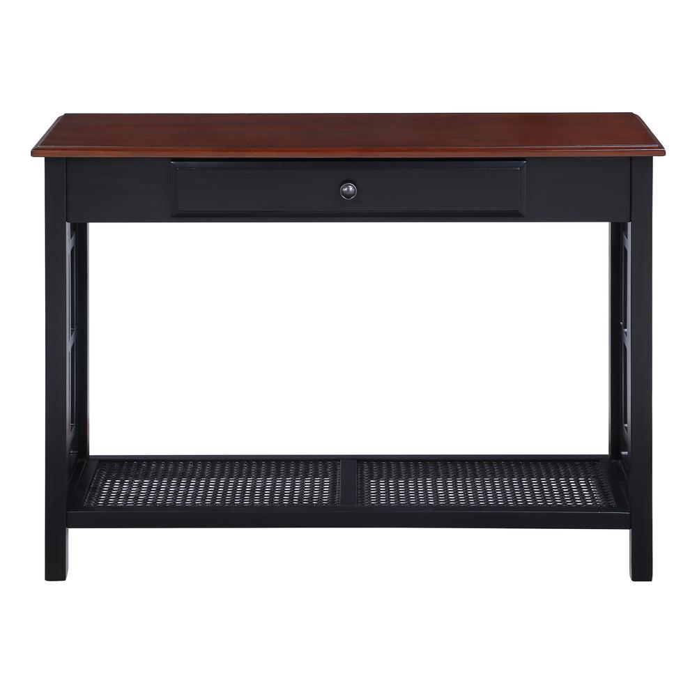 Oxford Foyer Table, Black Frame / Cherry Top. Picture 4