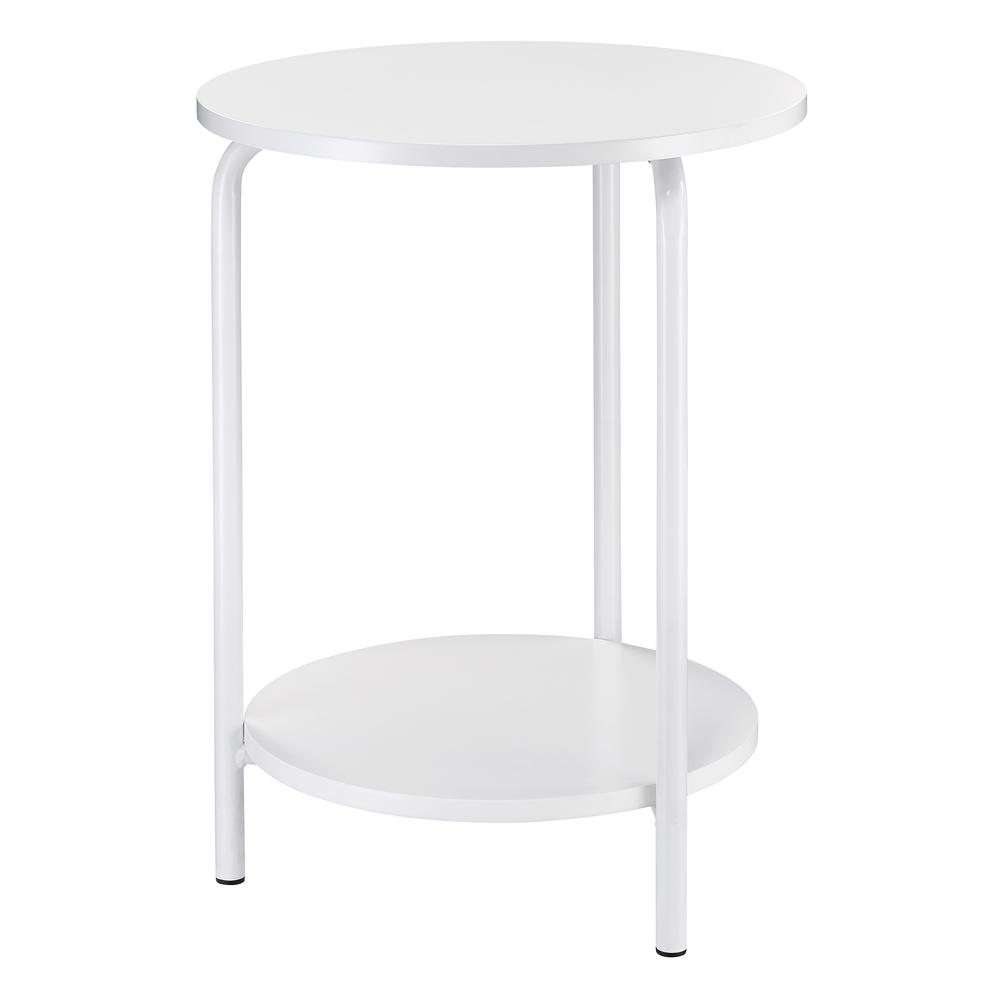 Elgin Metal Accent Table in White. Picture 5