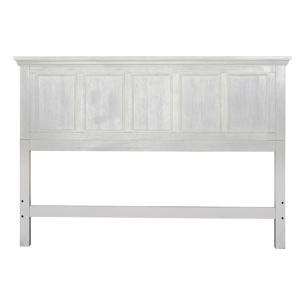 Farmhouse Basics King Bed Headboard, Rustic White. Picture 3