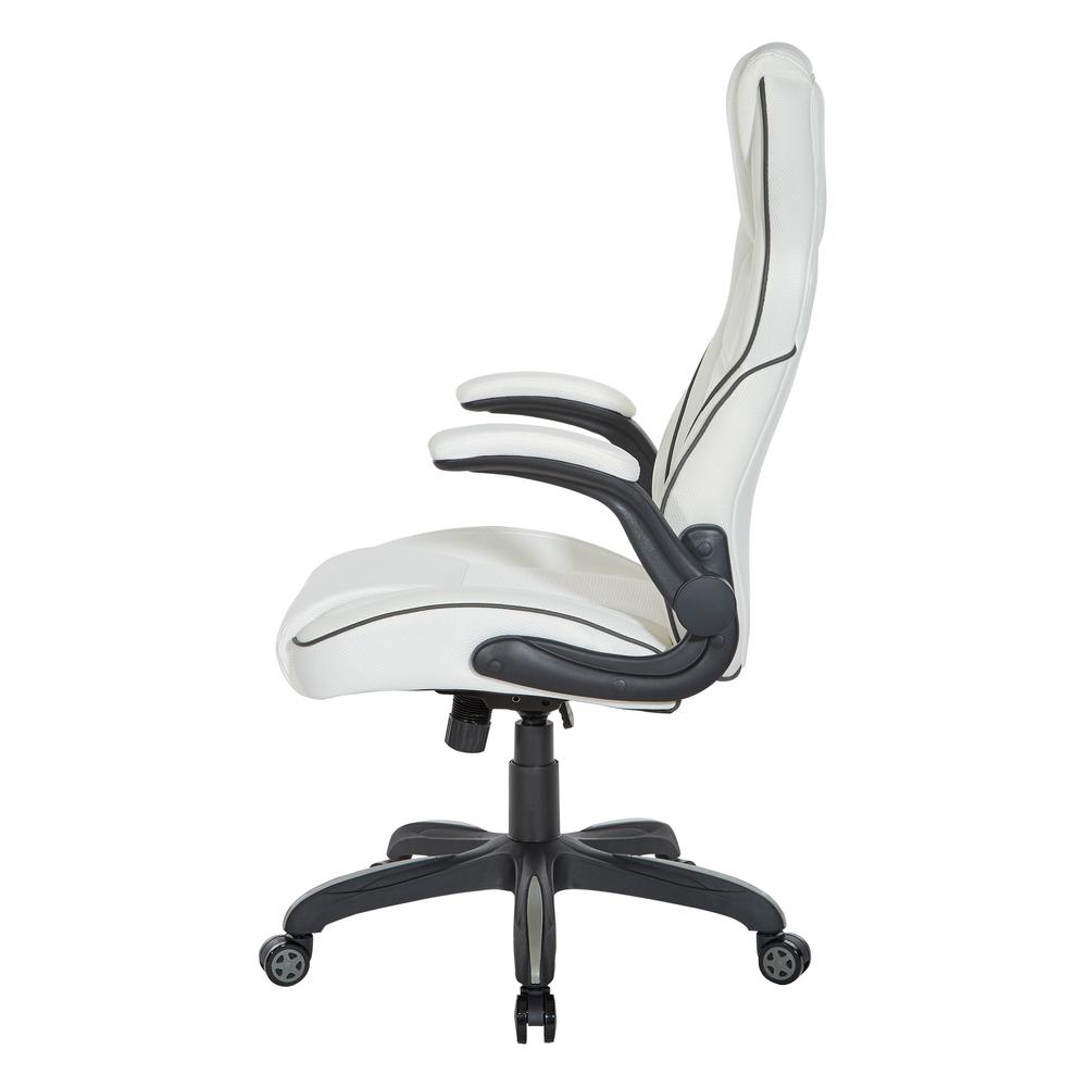 Xeno Gaming Chair in White Faux Leather, XEN25-WH. Picture 4