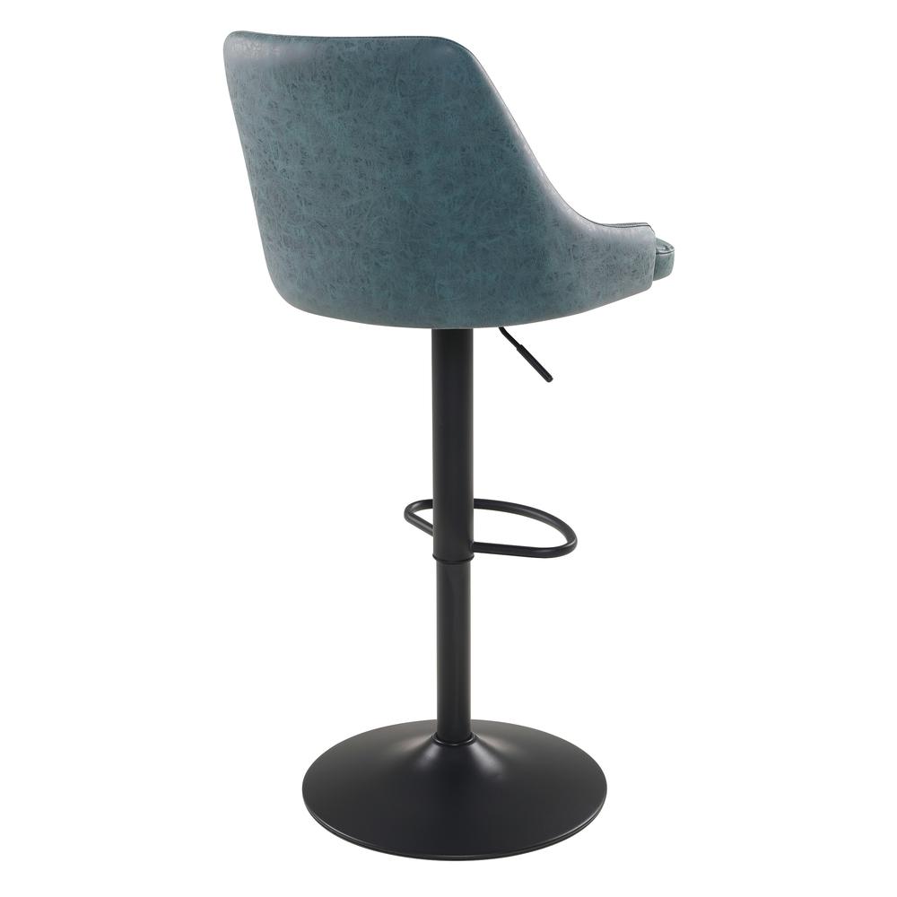 Sylmar Height Adjustable Stool in Navy Faux Leather. Picture 5